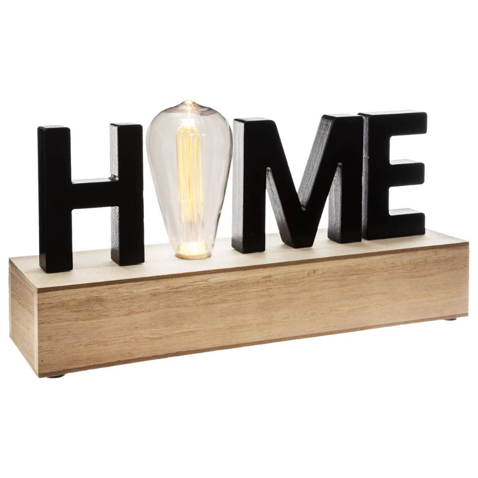 Décoration lumineuse ampoule rétro HOME