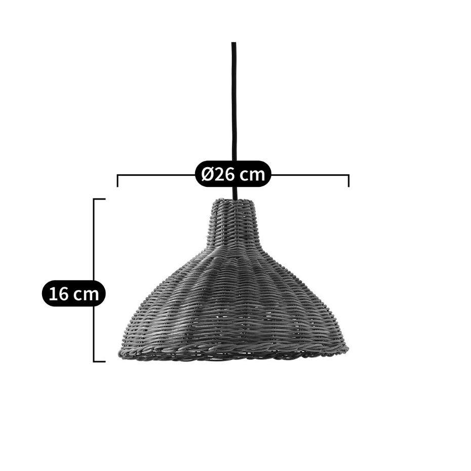 Suspension / baladeuse en rotin Ø26 cm, Alaya