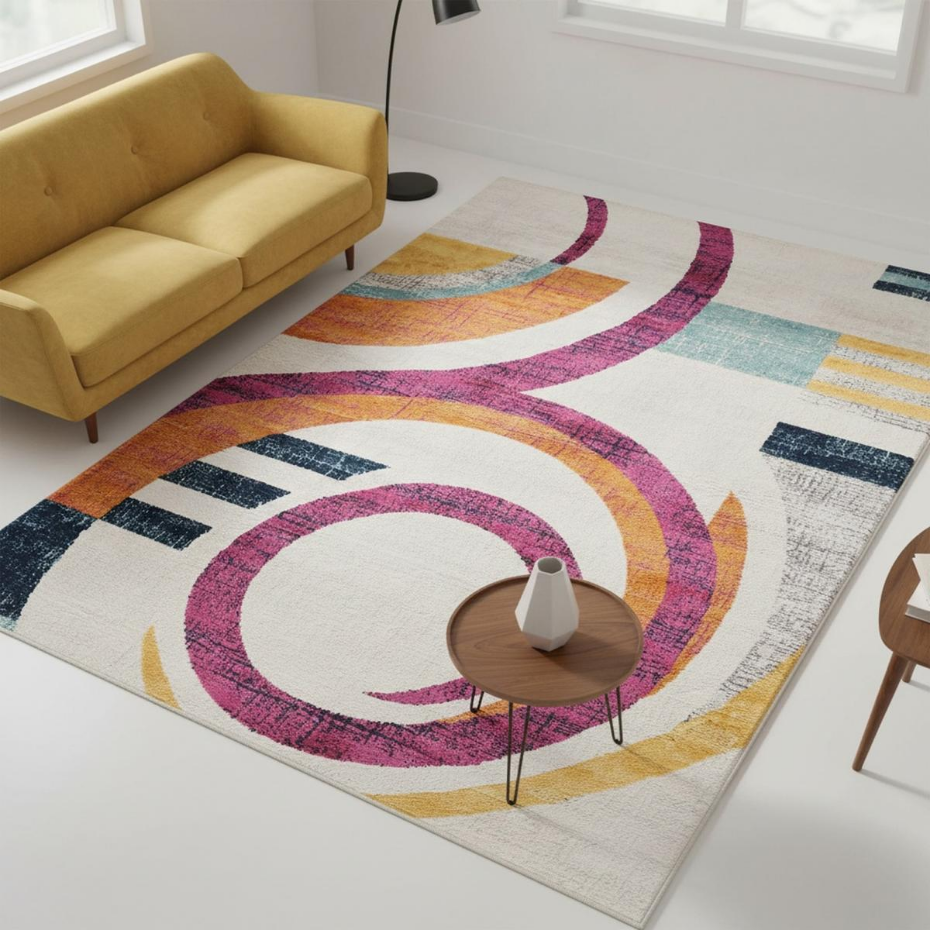 Tapis art abstrait - LYN3 DESI Couleurs vives
