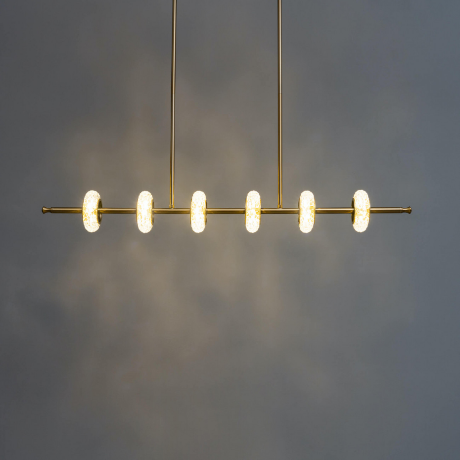 Suspension verre anneaux luxe - CASSANDRA