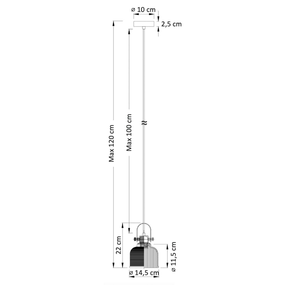 Suspension Design Vintage en Verre - VELA