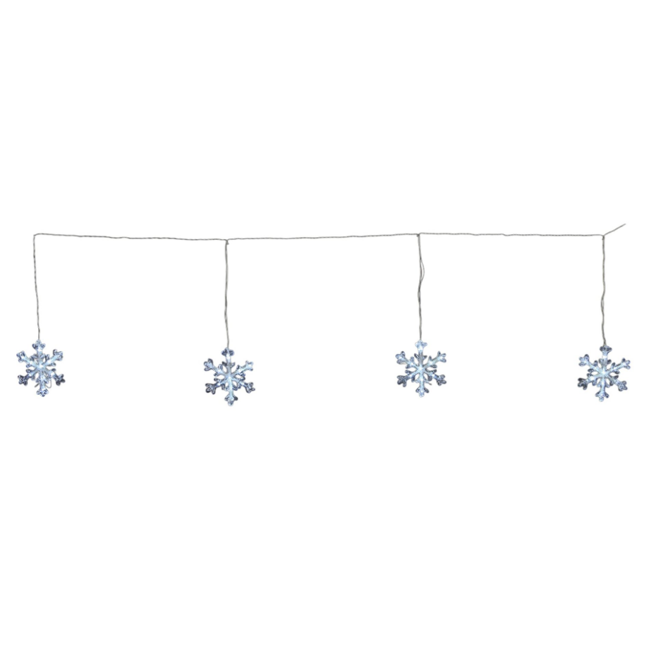Guirlande électrique bannière de flocons 50Led