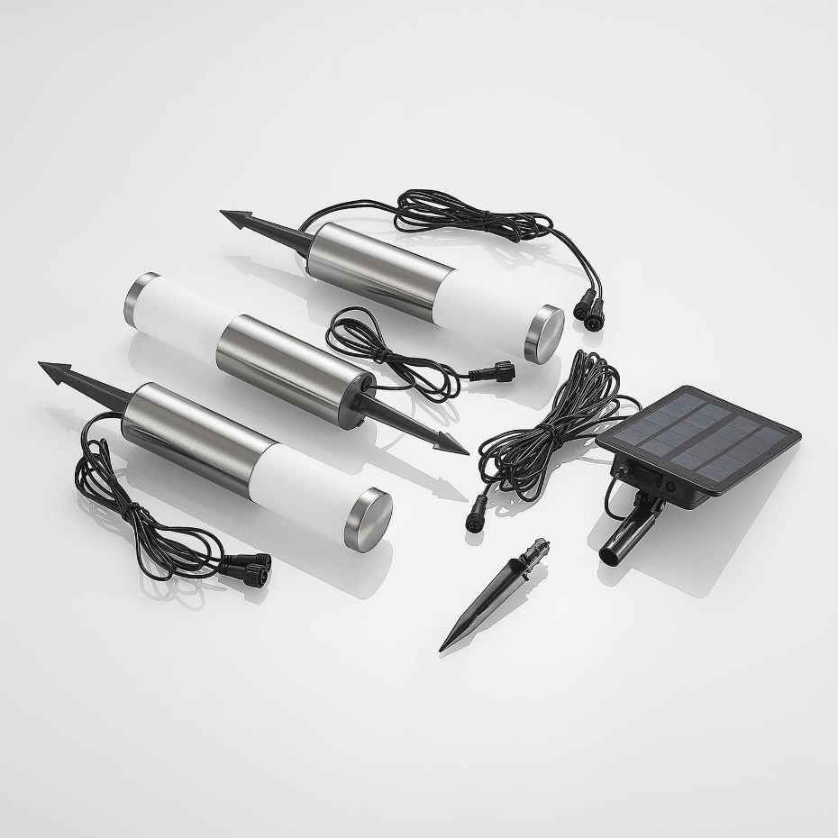 Lampe solaire en inox moderneLED, Lexiane