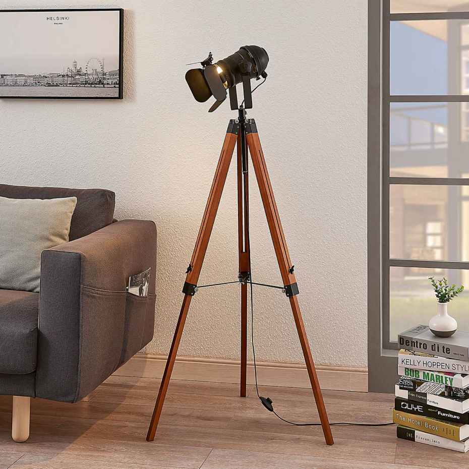 Lampadaire en bois industriel, Hilma
