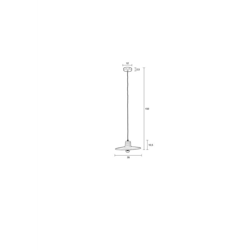 Suspension en rotin bohème, D.35, BALANCE