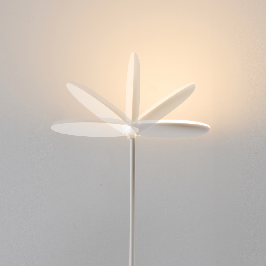 Lampadaire blanc avec variateur - KALENA