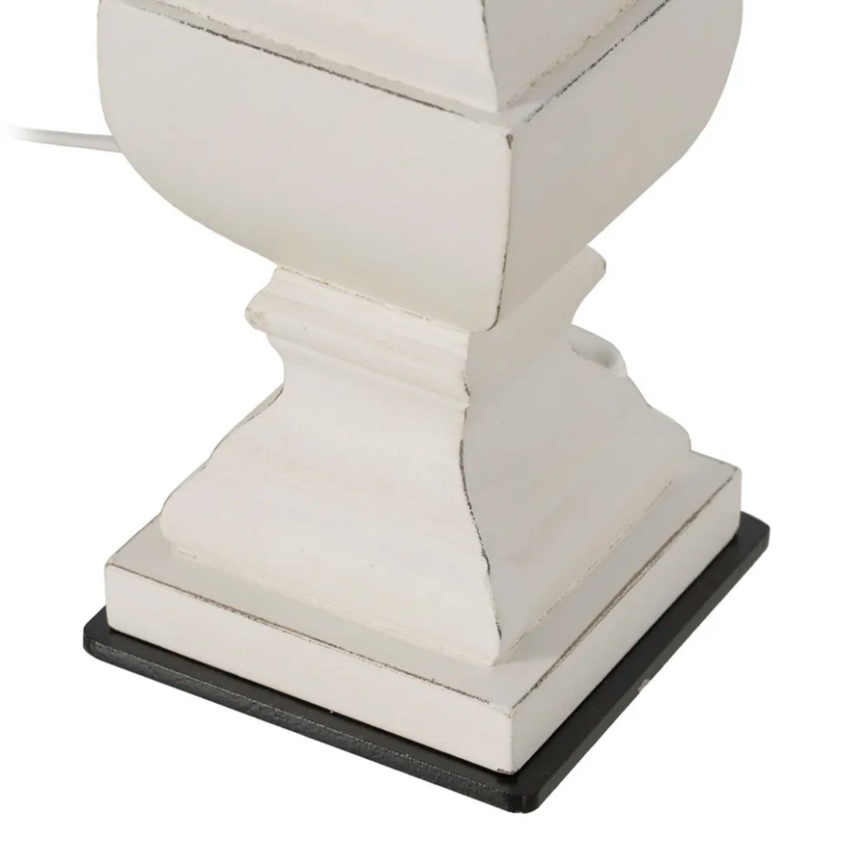 Lampe à poser classique blanche 30x37x63cm