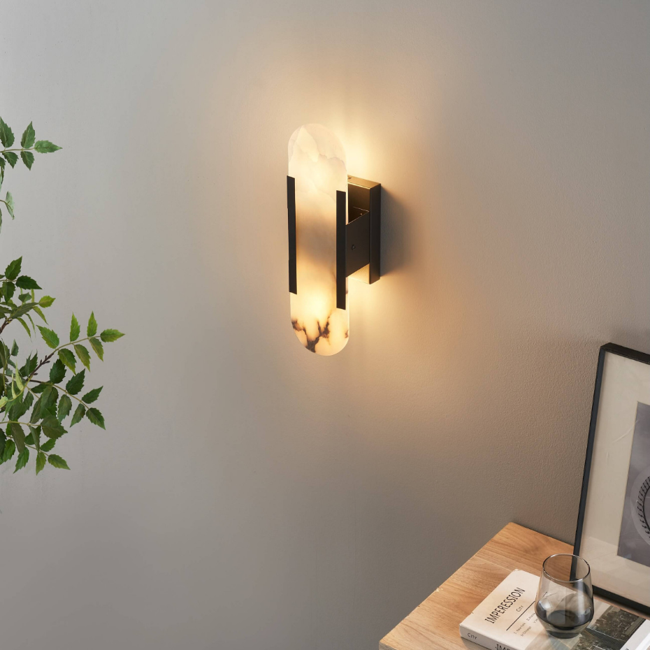 Applique LED marbre opale naturel - ENOLA