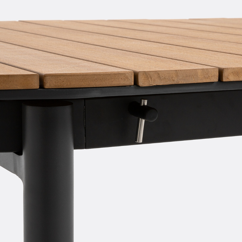 Table de jardin extensible, aluminium, Palina