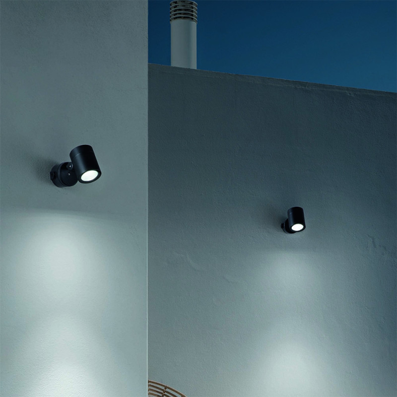 Grand spot led extérieur IP66 métal noir Ozone