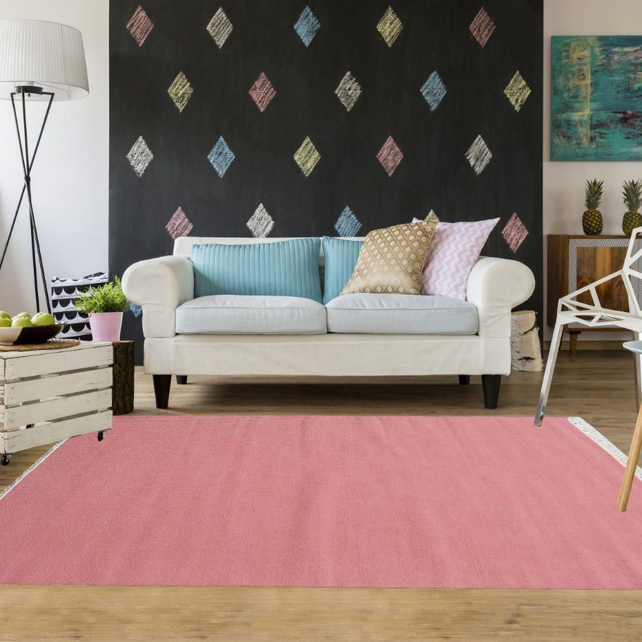 Tapis kilim fait main en laine motif uni LYN12 BAYA IBAY