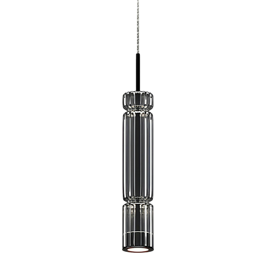 Suspension design à LED, abat-jour en verre SOLANA