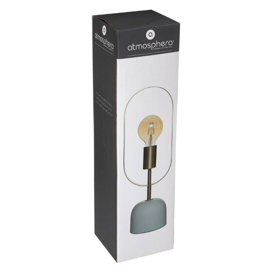 Lampe base marbre et métal graphique EDI
