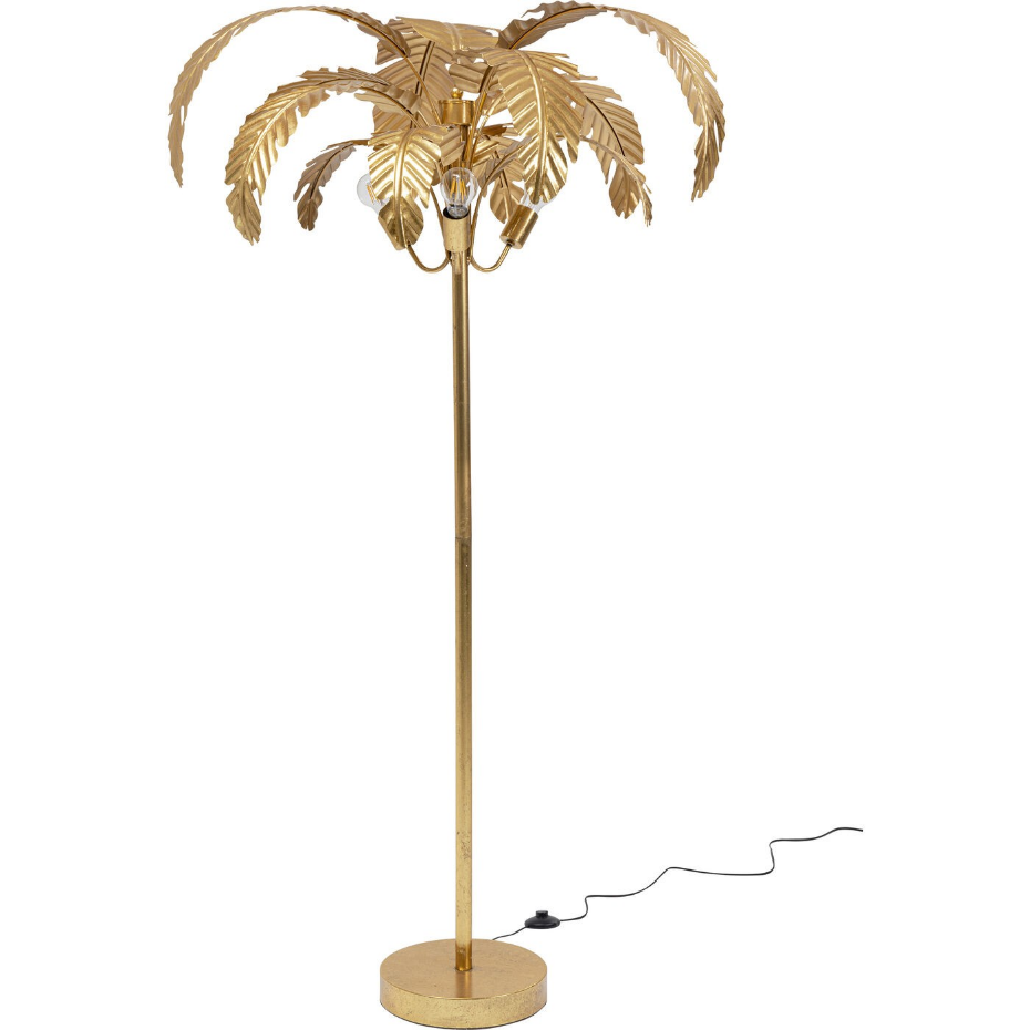 Lampadaire feuilles de palmier en acier