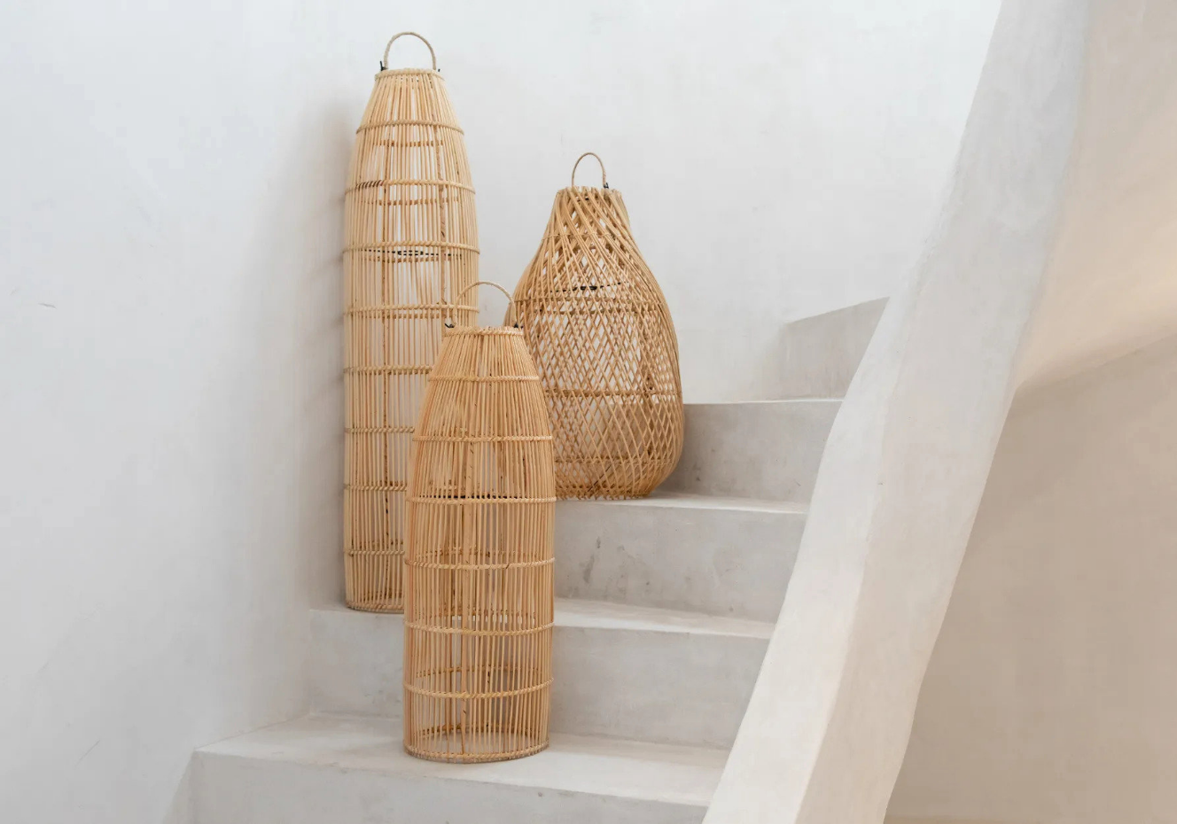 Suspension en rotin FISH TRAP