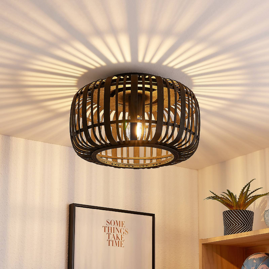 Plafonnier en bois traditionnel, Canyana