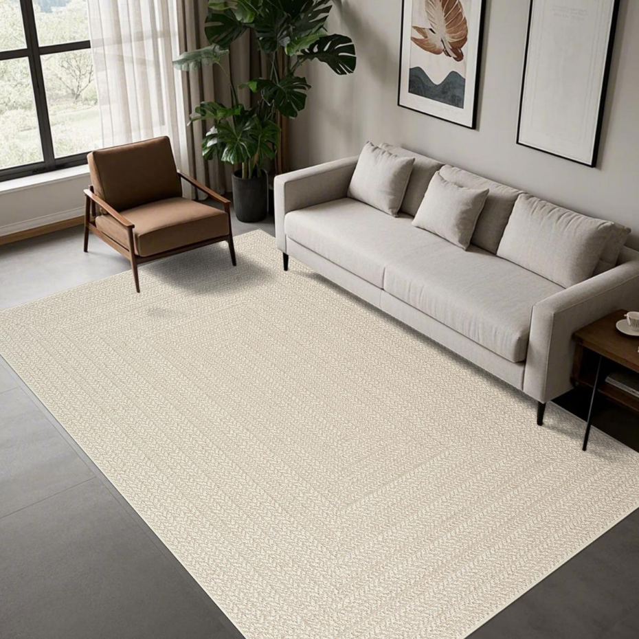 Tapis extérieur intérieur LYN13 REZY aspect jute ton sur ton