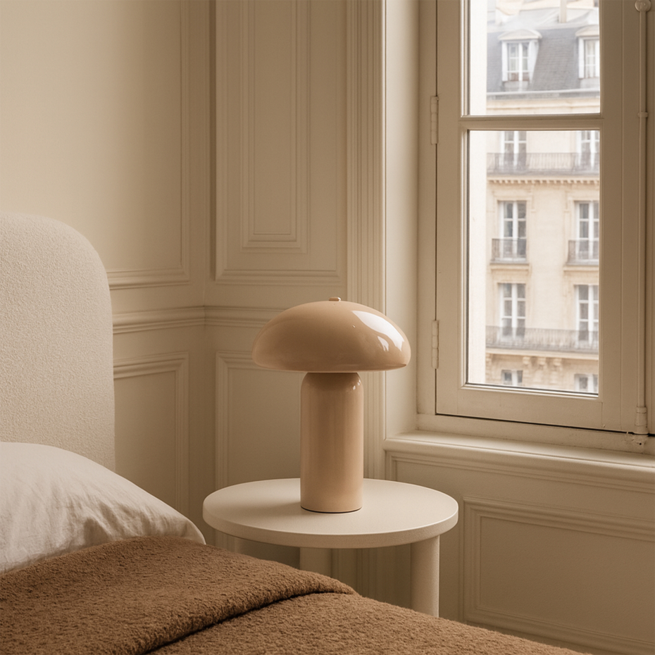 Lampe décorative en métal au design arrondi