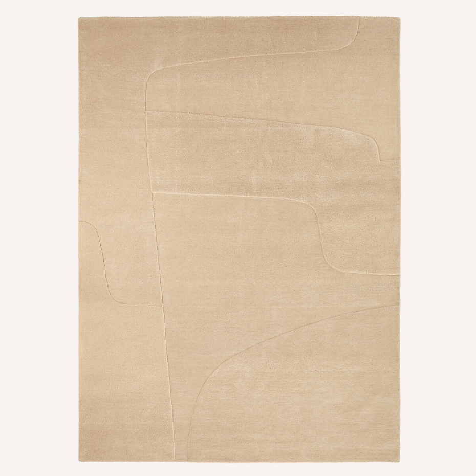 Tapis contemporain laine, tufté main XL, Sahil