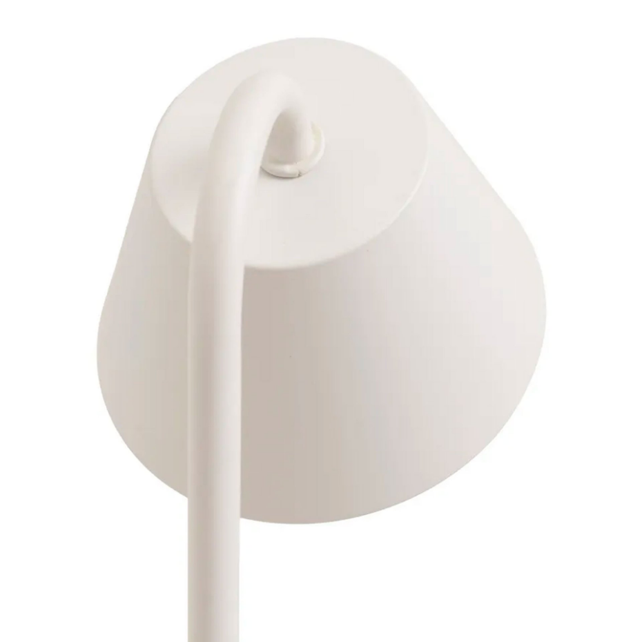 Lampe de bureau métal blanc LED sans fil 11x16x32cm