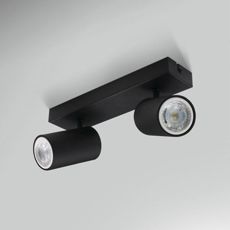 Spot Double Noir Ampoules Gu10