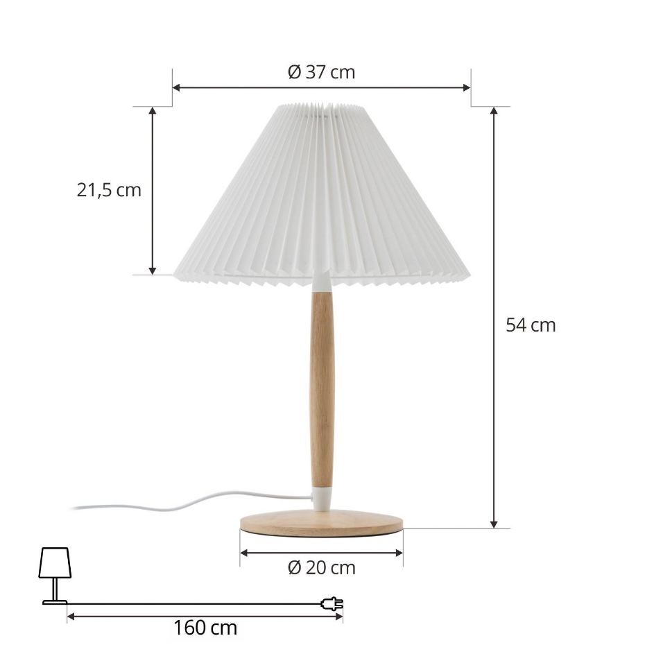 Lampe à poser en bois scandinave, Ellorin