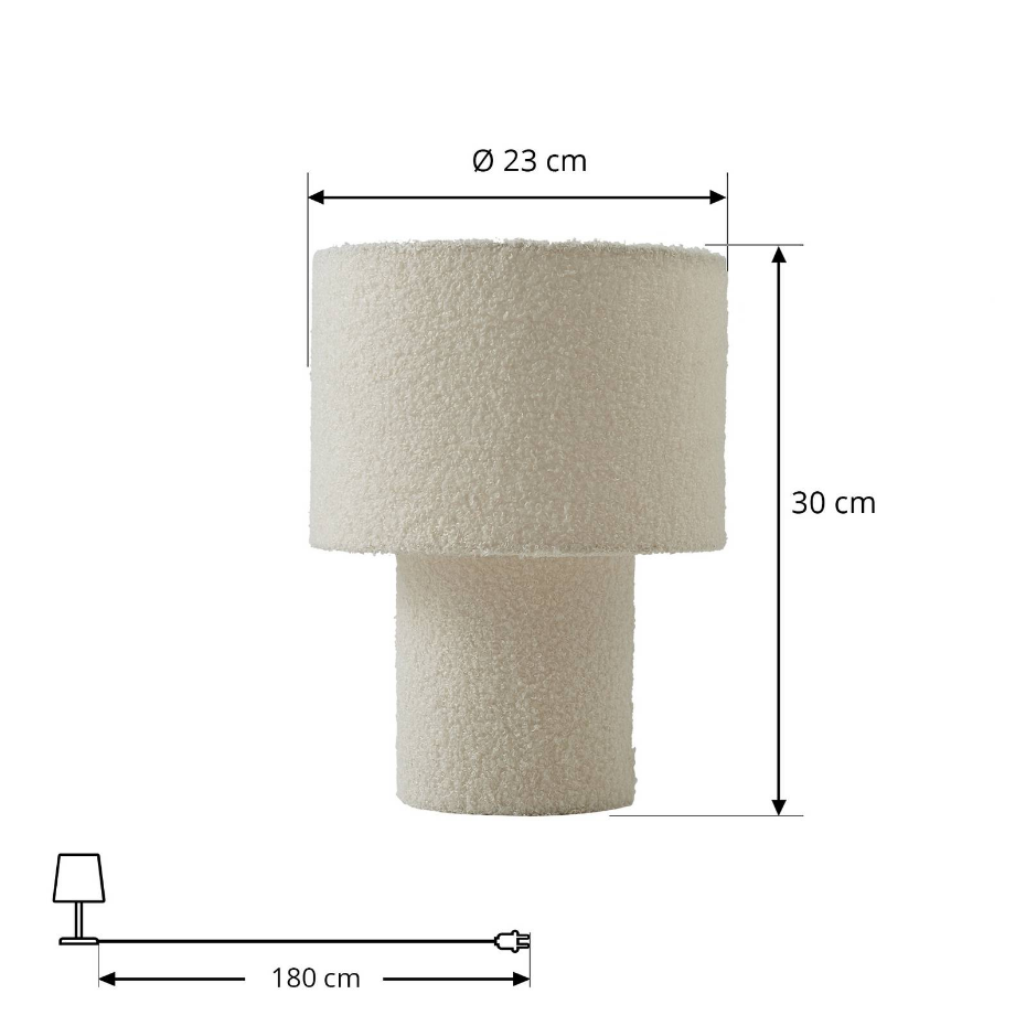 Lampe à poser en textile moderne, Jone