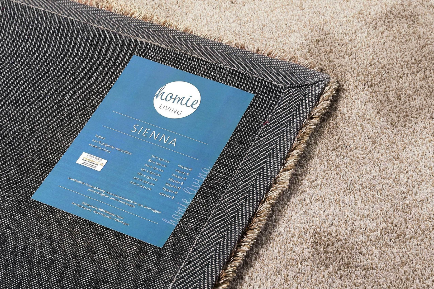 Tapis tufté en microfibre doux et dense ,  SIENNA