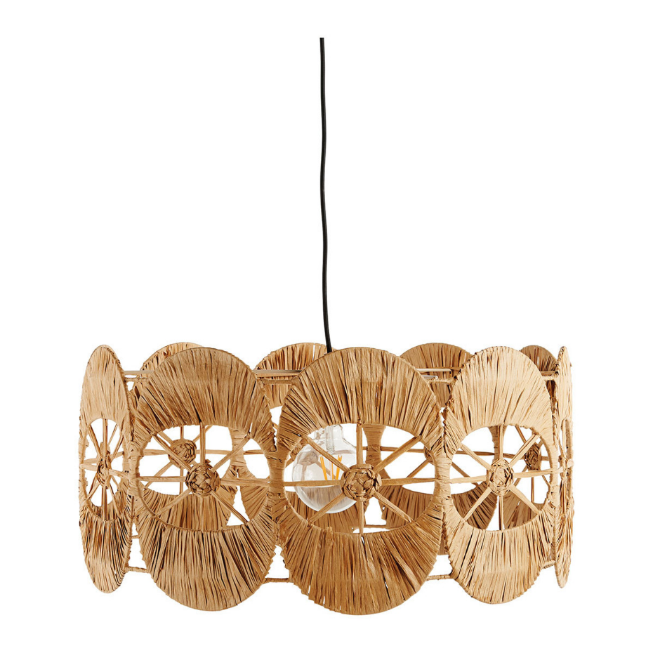 Suspension raphia naturel dia 60x30