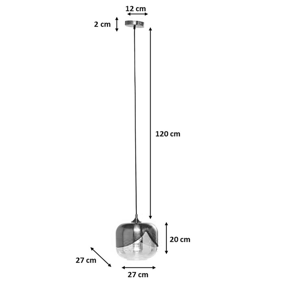Suspension en verre et acier, GOBLET BALL