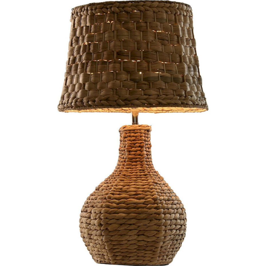 Lampe de table ronde en fibre naturelle Balines