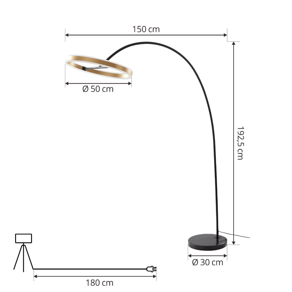 Lampadaire en métal designLED, Yekta