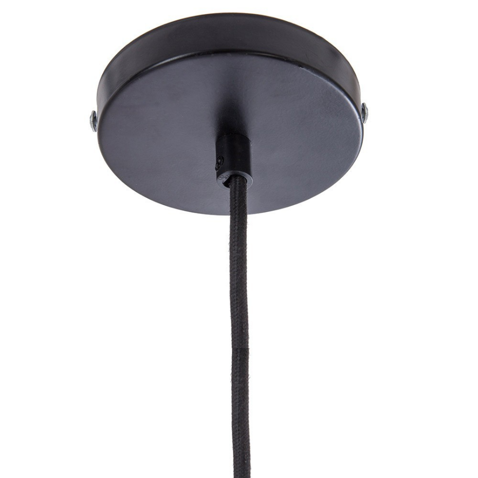 Suspension Métal Filaire Rotin Suwa Noir D35