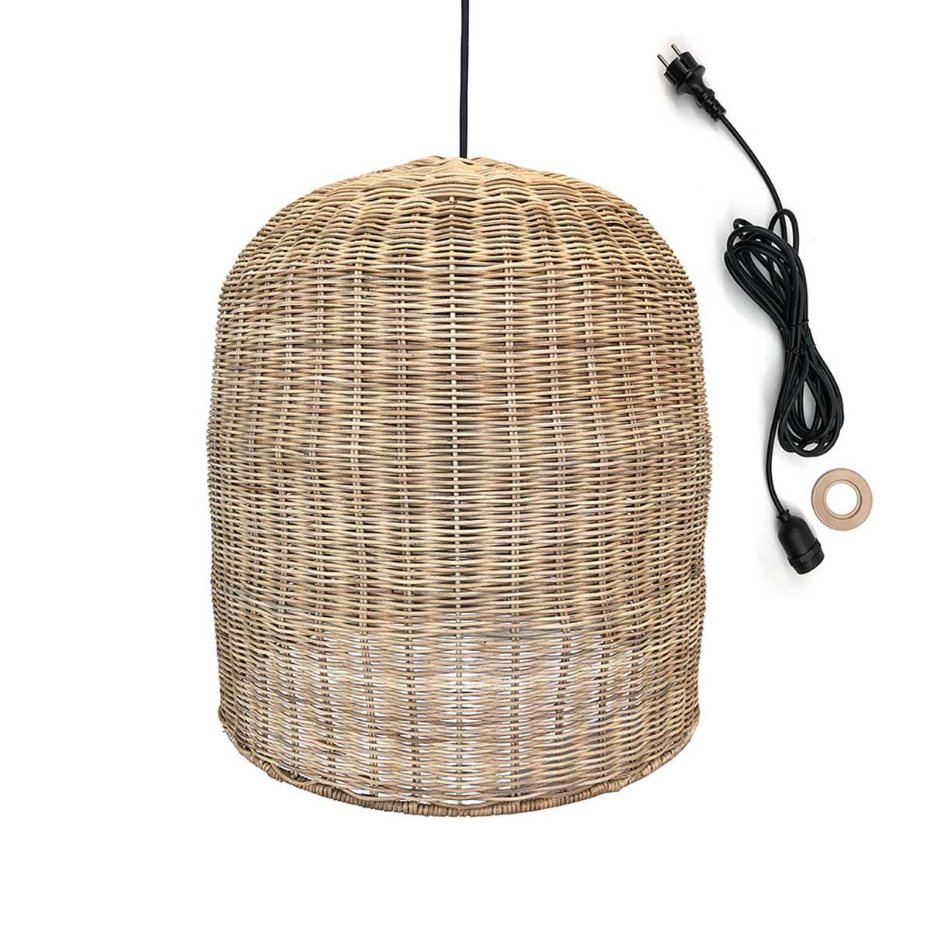 Suspension GIACOMO Extérieure Rotin Beige H45cm