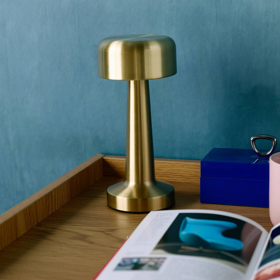 Lampe de table intérieur LED métal doré Ø9cm DAVID