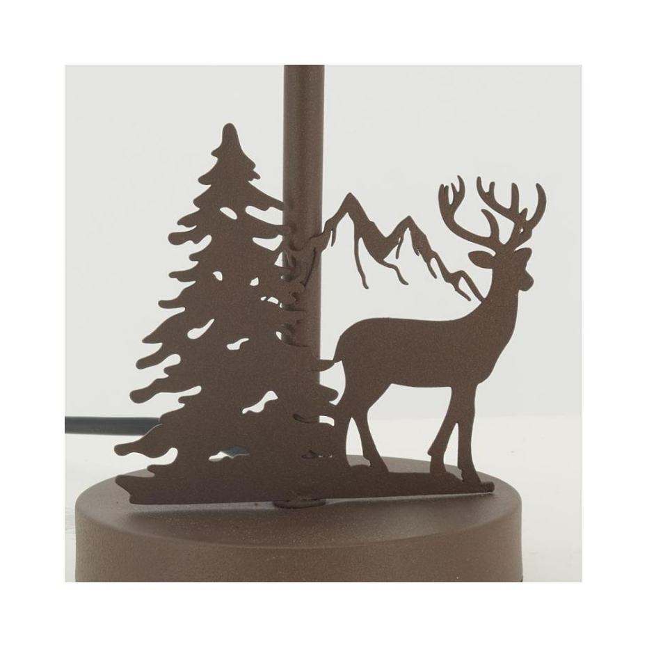 Lampe en métal Cerf avec abat-jour noir