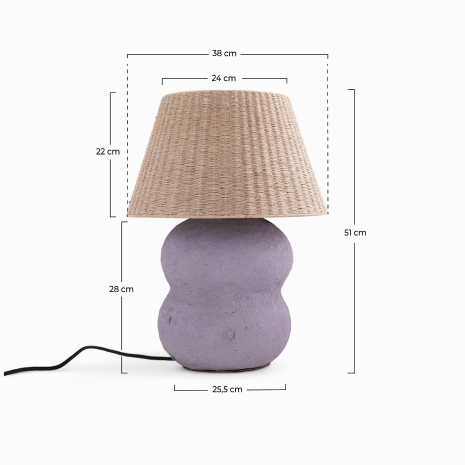 Lampe en jute et papier - IDA