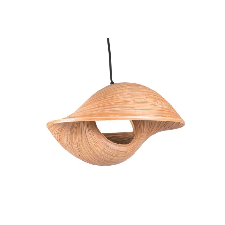 Suspension en bambou forme coquillage EKO