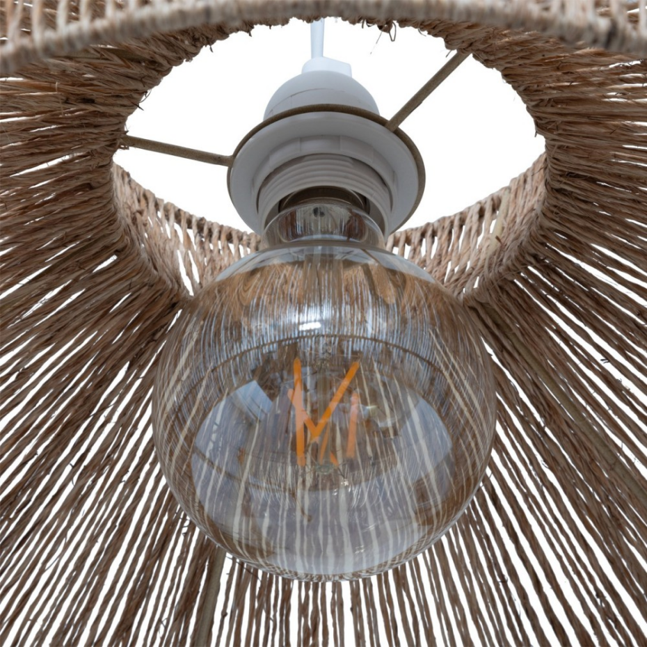Suspension diamètre 38  en métal et jute