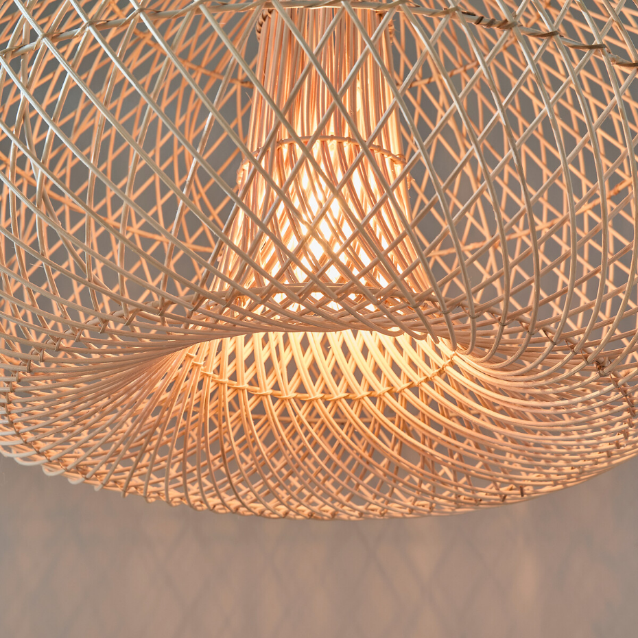 Suspension en rotin tressé, diamètre 61 cm, TITOU