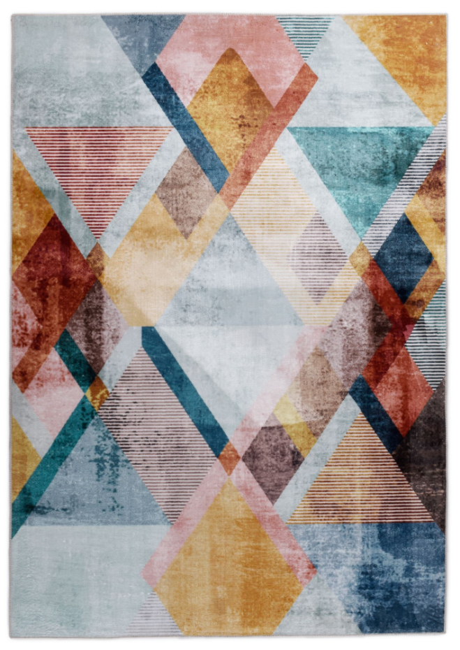 Tapis Rachele, imprimé, 100% polyester, plat