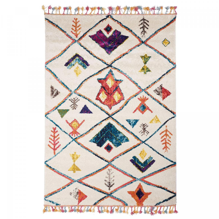 Tapis berbère tissé motifs tribaux LYN5 OURIKA C