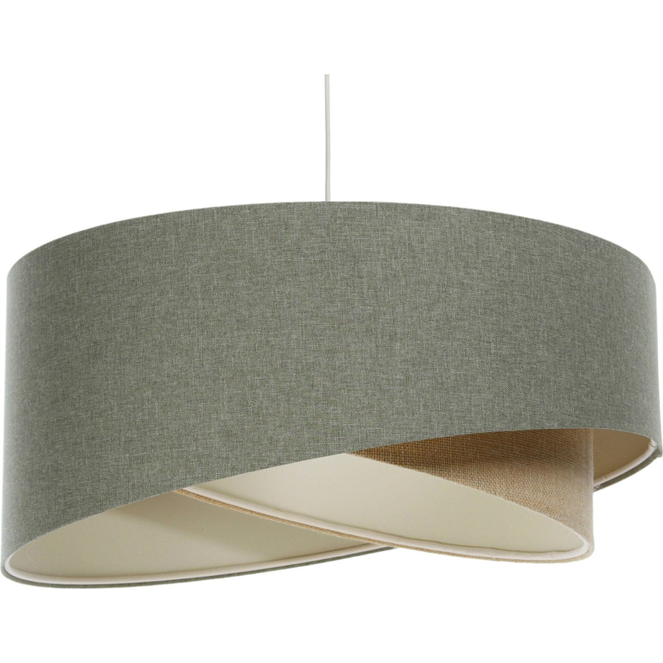 Suspension en tissu et chanvre rond Boho
