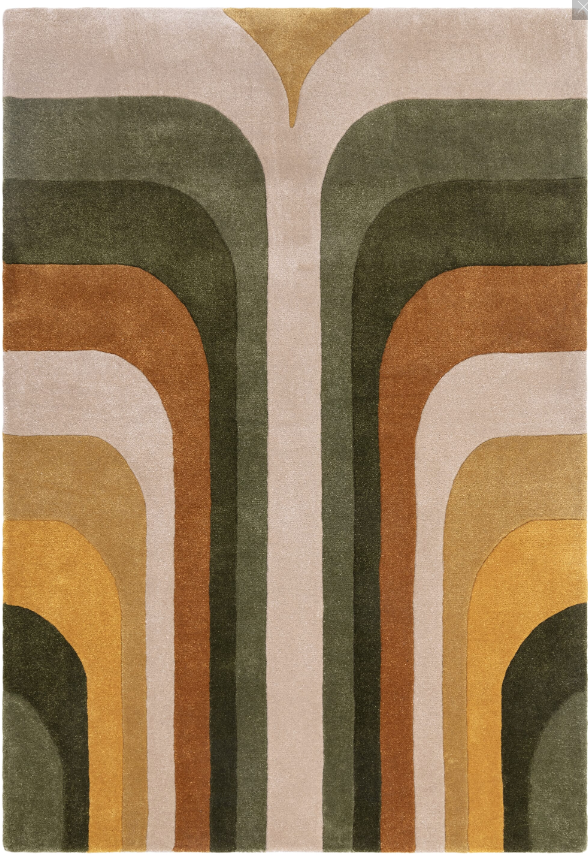 Tapis salon et chambre moderne style rétro TIPPY
