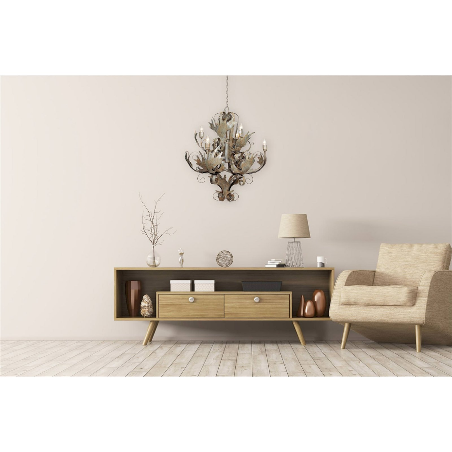 Lustre suspendu en fer style vintage rond