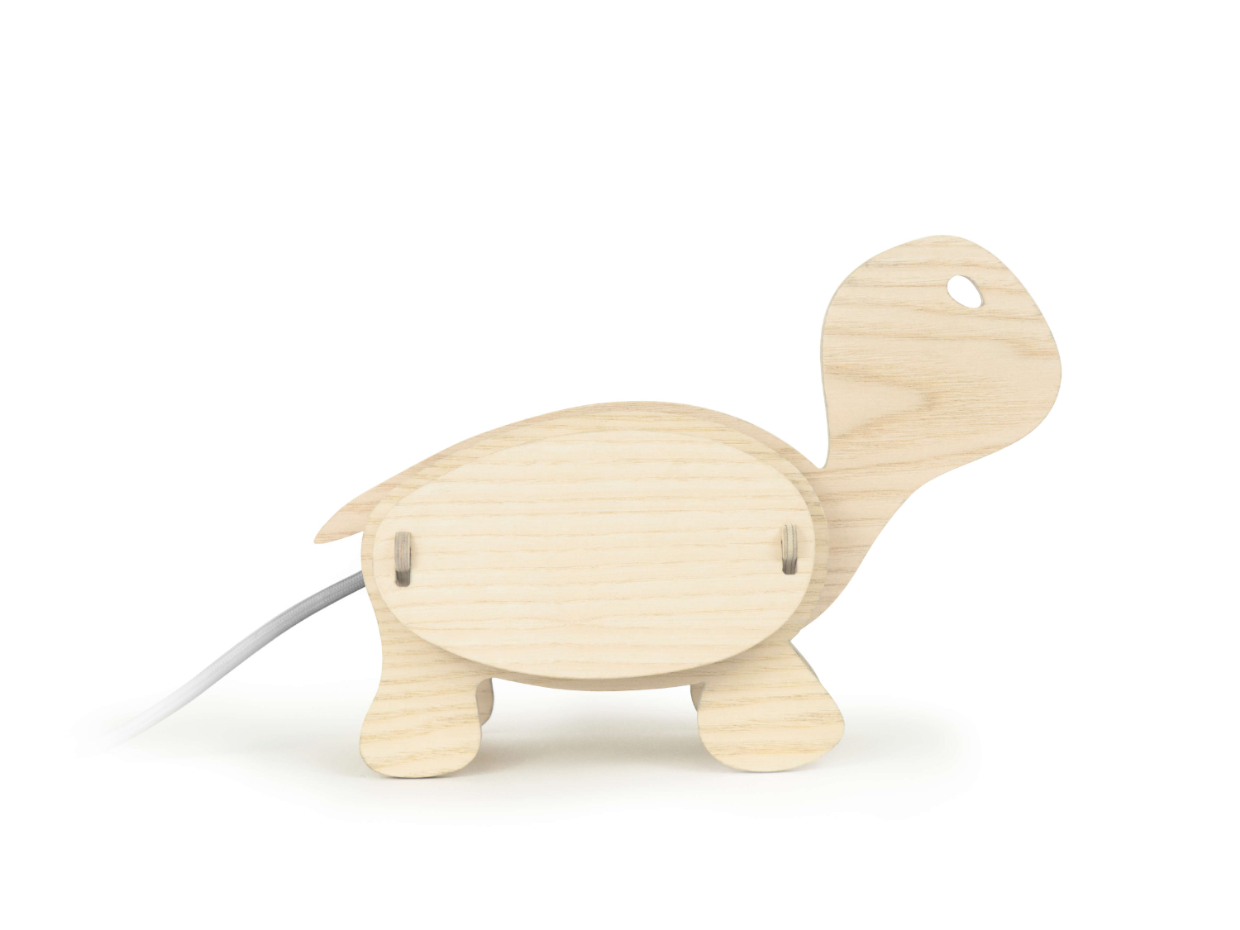 Lampe à poser en frêne Tortue - ZOO