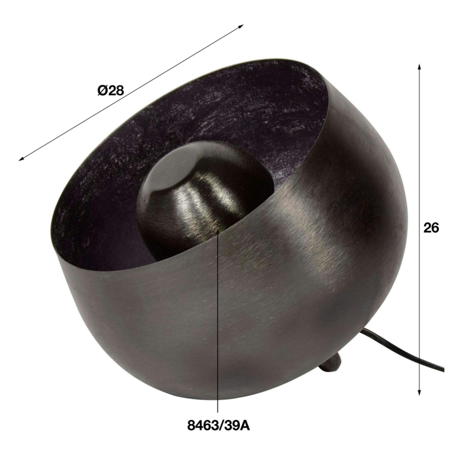 Lampe déco industrielle en métal forme cloche TRIBECA