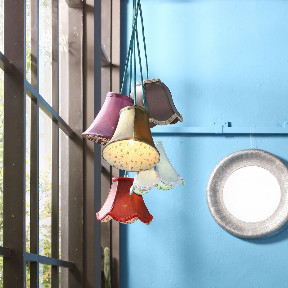 Suspension en soie 5 abat-jours, SALOON