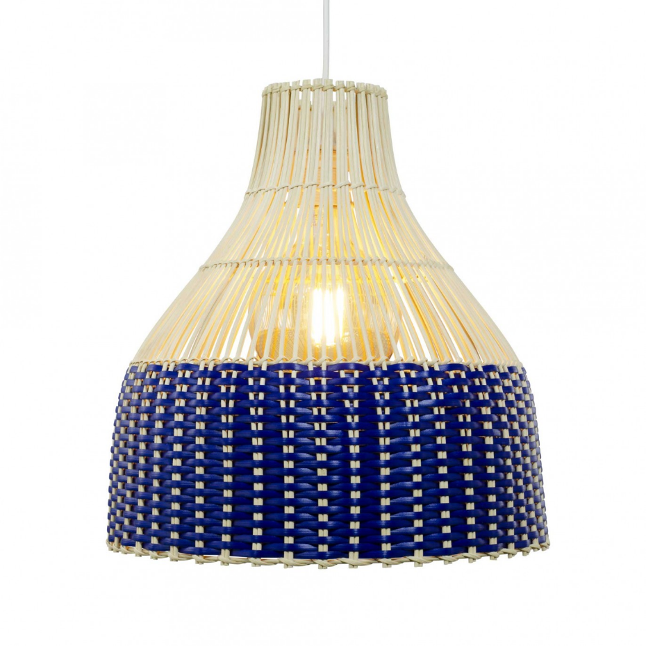 Suspension bicolore en rotin, SKIPP