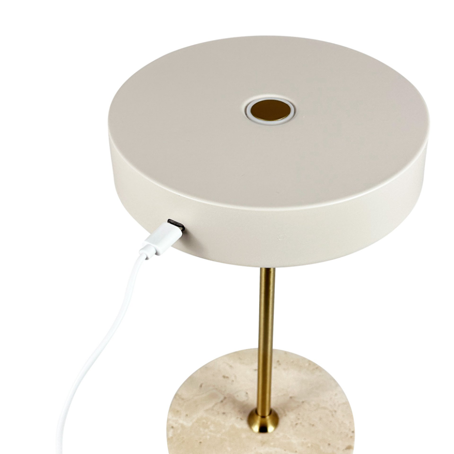 Lampe à poser LED MOONLIGHT noir, marbre